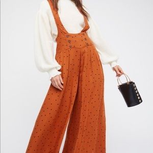 Free People Keep it Jumpin Jumpsuit Rust 0